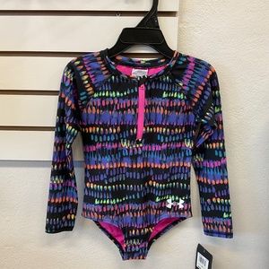 UNDER ARMOUR PADDLESUIT ONEPIECE RASHGUARD WATERCOLOR BLACK